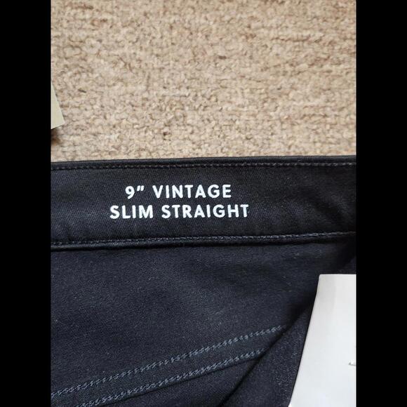 J Crew 9" Mid Rise Vintage Slim Straight Jeans in Charcoal Black Gray Wash Sz 25 - Picture 7 of 12
